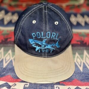 ‼️SOLD‼️ Polo Ralph Lauren Shark Hat Blue